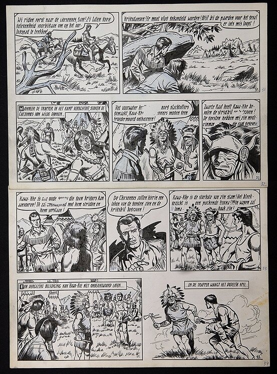 Karl May par Willy Vandersteen - Planche originale