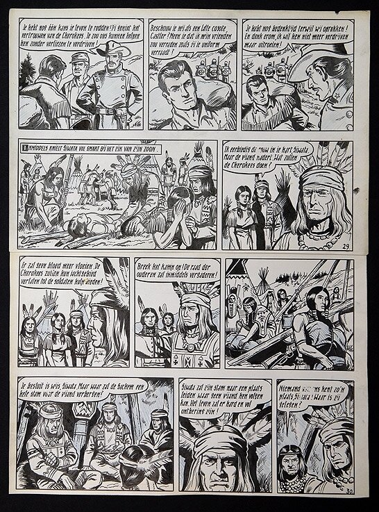 Karl May par Willy Vandersteen - Planche originale