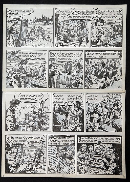 Karl May par Willy Vandersteen - Planche originale