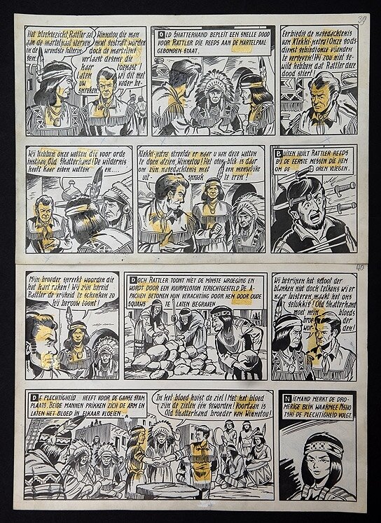 Karl May par Willy Vandersteen - Planche originale