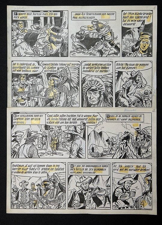 Karl May par Willy Vandersteen - Planche originale