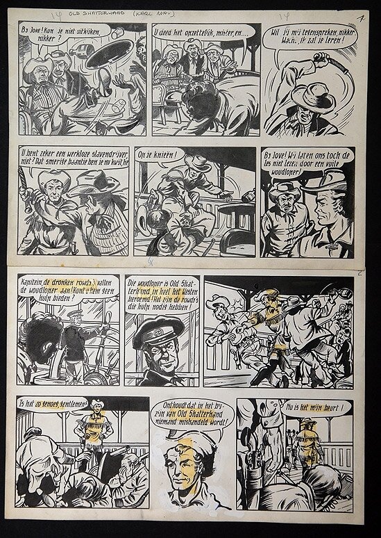 Karl May par Willy Vandersteen - Planche originale