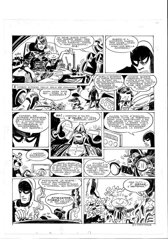 L´ ombra page par Hugo Pratt, Alberto Ongaro - Planche originale