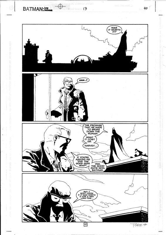 Tim Sale, Batman The Long Halloween 13,  page 40 - Planche originale