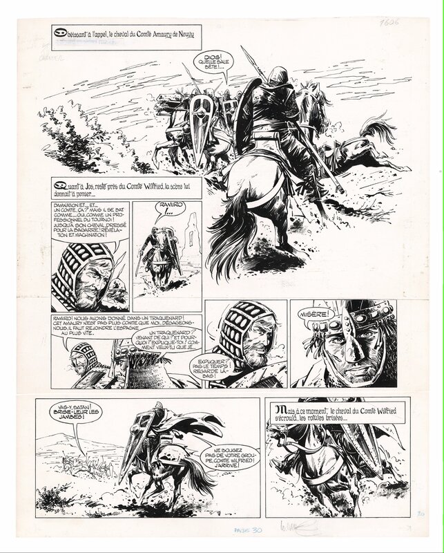 William Vance, Jacques Stoquart, Ramiro, L'inconnue du Puy, Planche 20 - Planche originale