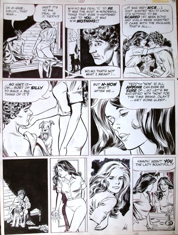 Stan Drake, Leonard Starr, Kelly Green – 1, 2, 3  mourez - Planche originale