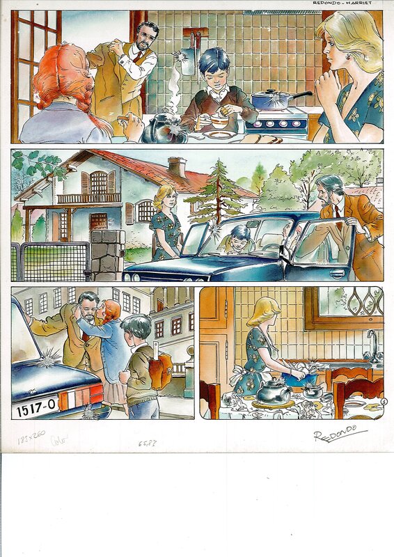 Daniel Redondo, Planche originale -PAGE 1. - MAGAZINE HABE. 1985. - Comic Strip