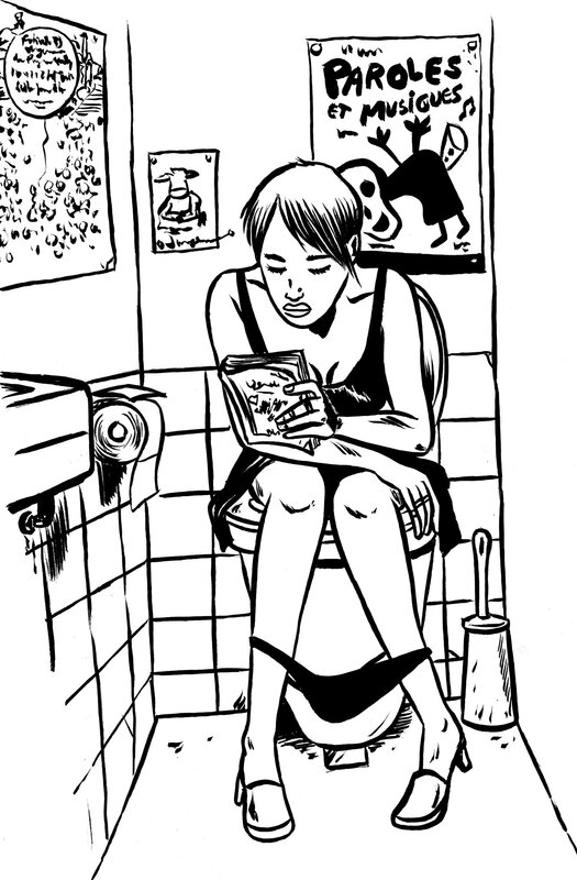 Lectrice par Deloupy - Planche originale