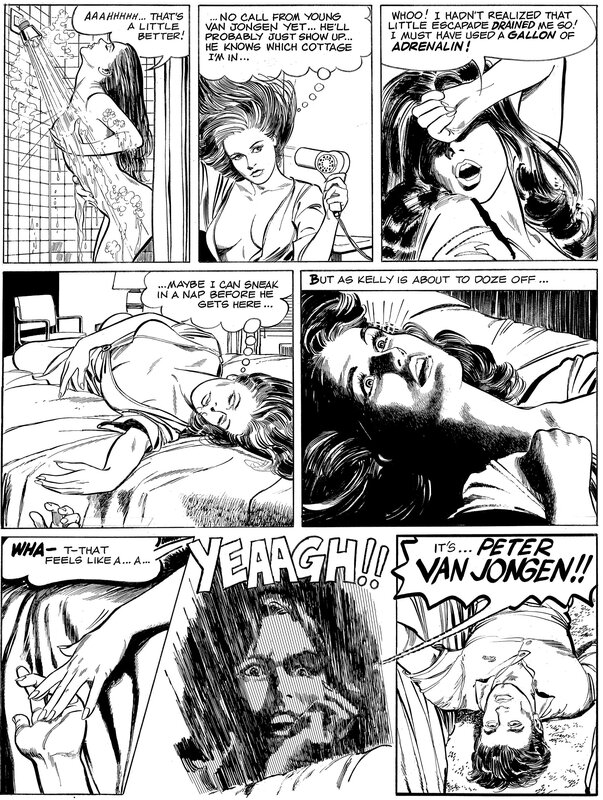 Stan Drake, Leonard Starr, Kelly Green Le contact, page 32 - Planche originale