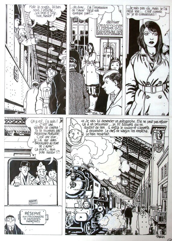 Jacques Tardi, Léo Malet, Nestor Burma  – 120, rue de la Gare - Planche originale