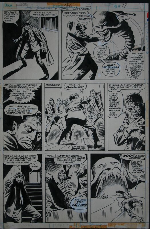 John Buscema, Daredevil 136 p17, encrage Joe Sinnott - Comic Strip