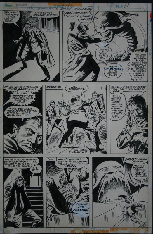 John Buscema, Daredevil 136 p17, encrage Joe Sinnott - Planche originale