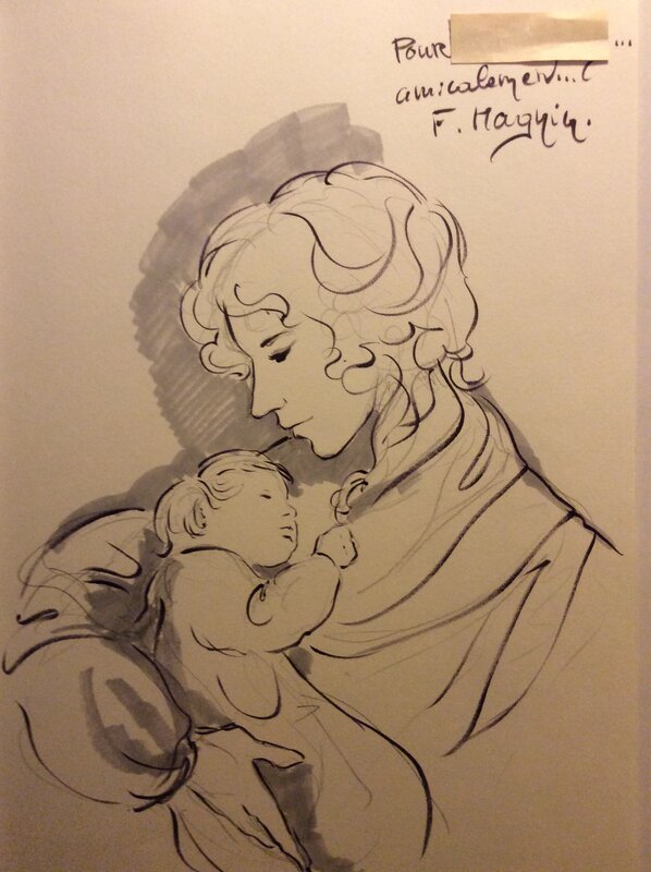 Maman et bébé by Florence Magnin - Sketch