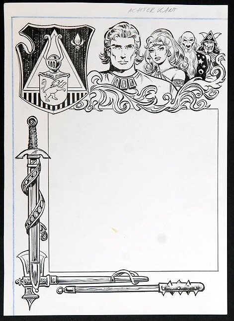 Karel Biddeloo, De Rode Ridder - achterkaft - Couverture originale