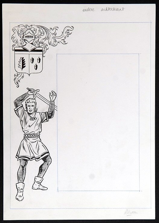 Willy Vandersteen, De Rode Ridder - achterkaft - Couverture originale