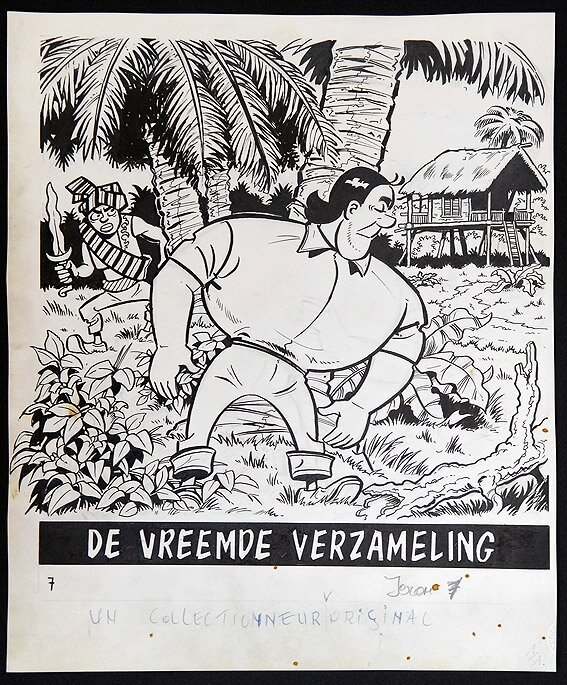 Willy Vandersteen, De vreemde verzameling - Couverture originale
