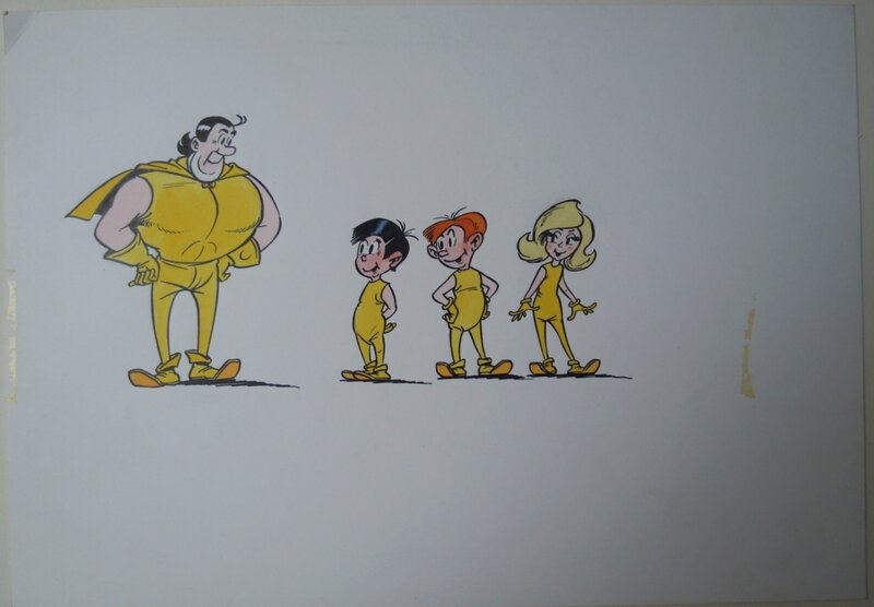 Willy Vandersteen, Ontwerptekening - Jerom de gouden stuntman - Couverture originale