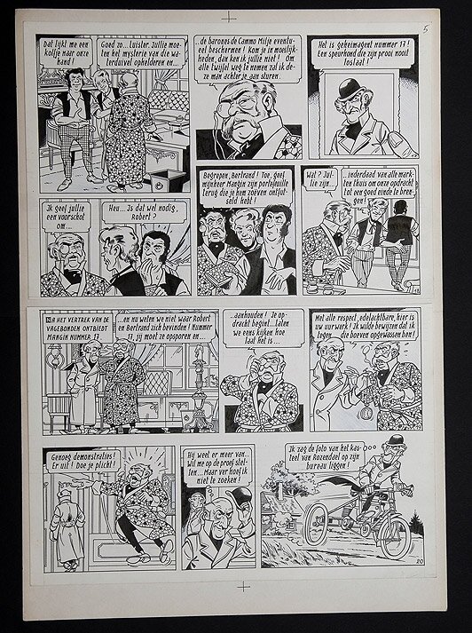 Willy Vandersteen, Robert en Bertrand 1 - Mysterie op Rozendael - Planche originale