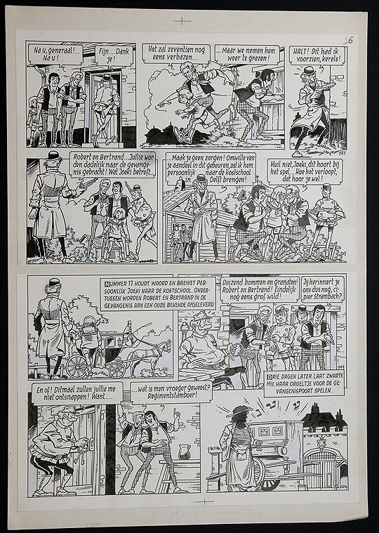 Willy Vandersteen, Robert en Bertrand 12 - Zwarte Mie de orgeldraaister - Comic Strip