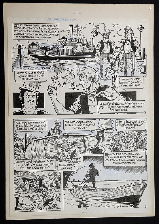 Willy Vandersteen, Robert en Bertrand 15 - De stakingbreker - Planche originale