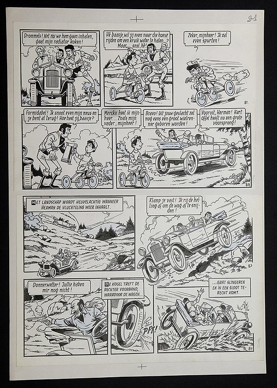 Willy Vandersteen, Robert en Bertrand 17 - Avontuur in Moldavië - Planche originale
