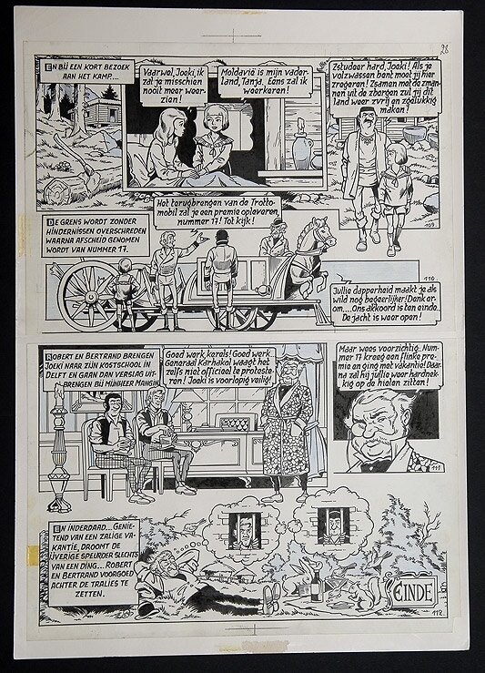Willy Vandersteen, Robert en Bertrand 17 - Avontuur in Moldavië - Planche originale