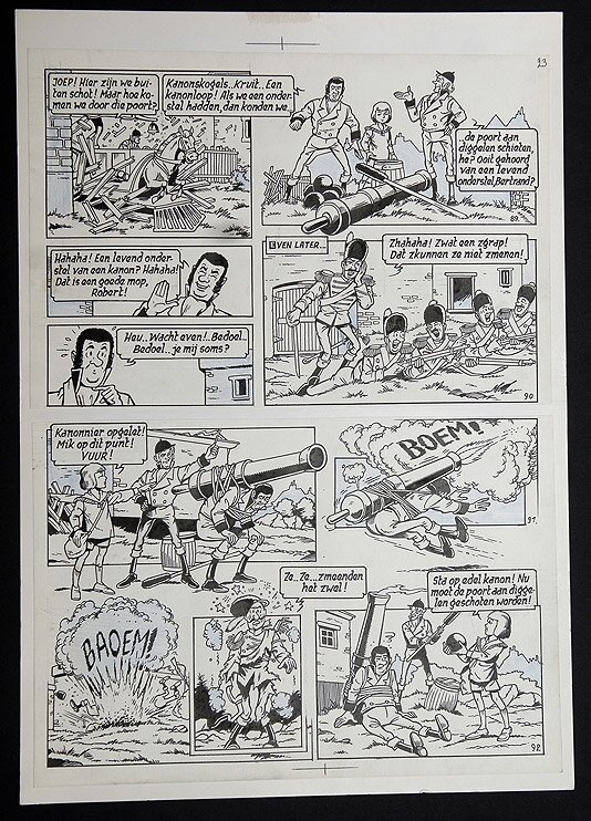 Willy Vandersteen, Robert en Bertrand 17 - Avontuur in Moldavië - Planche originale