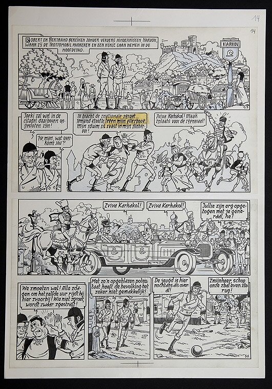 Willy Vandersteen, Robert en Bertrand 17 - Avontuur in Moldavië - Planche originale