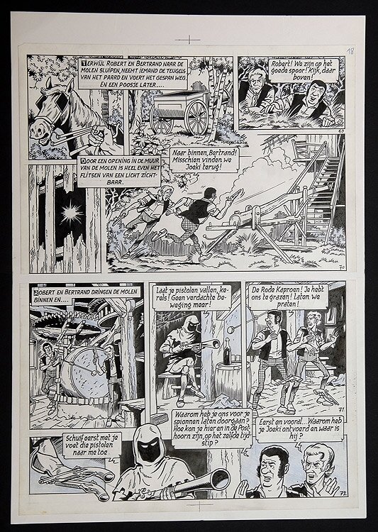 Willy Vandersteen, Robert en Bertrand 18 - De rode kaproen - Comic Strip