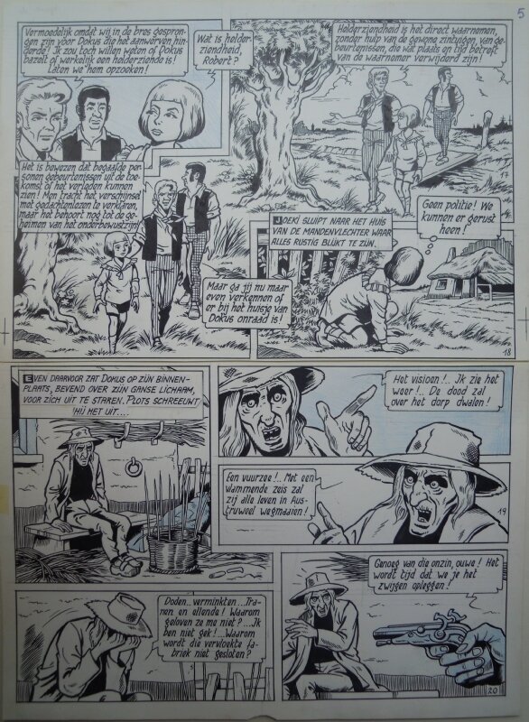 Willy Vandersteen, Robert en Bertrand 21 - De ramp van Corvilain - Planche originale