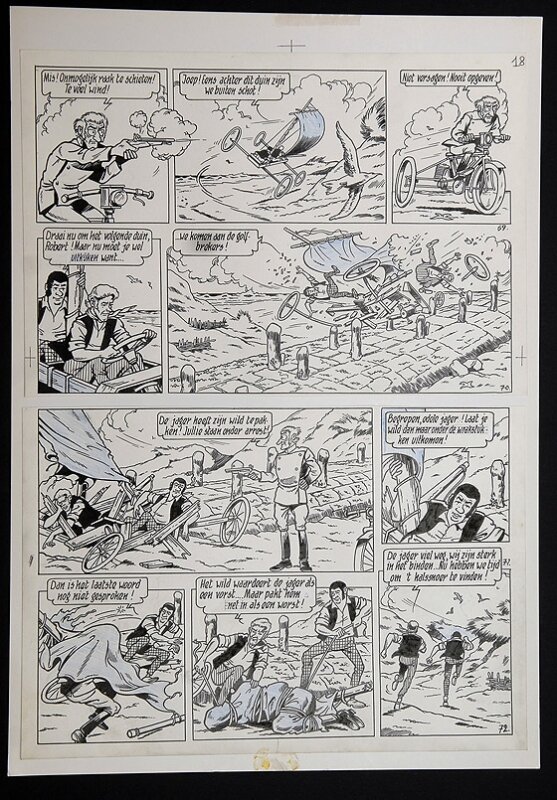 Willy Vandersteen, Robert en Bertrand 22 - Spoken in het zwin - Planche originale