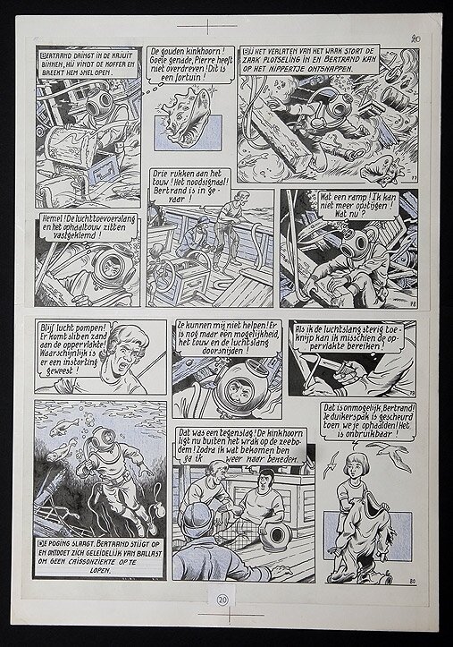 Willy Vandersteen, Robert en Bertrand 24 - De gouden kinkhoorn - Planche originale