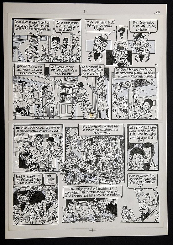 Robert en Bertrand par Willy Vandersteen - Planche originale
