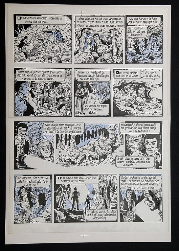 Robert en Bertrand par Willy Vandersteen - Planche originale