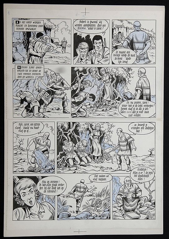 Robert en Bertrand par Willy Vandersteen - Planche originale