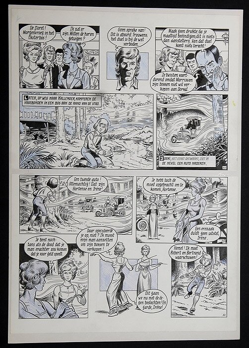 Robert en Bertrand par Willy Vandersteen - Planche originale