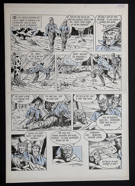 Robert en Bertrand par Willy Vandersteen - Planche originale