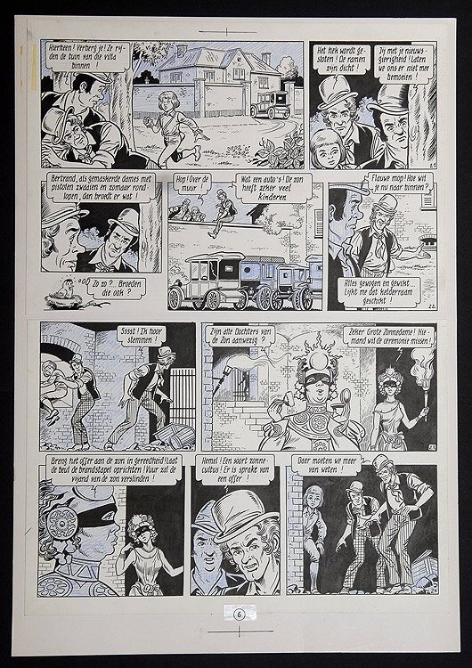 Robert en Bertrand par Willy Vandersteen - Planche originale