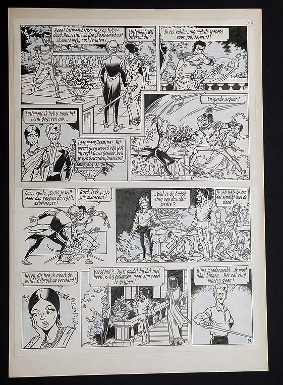 Willy Vandersteen, Robert en Bertrand 3 - De nabjar van Poenjab - Planche originale