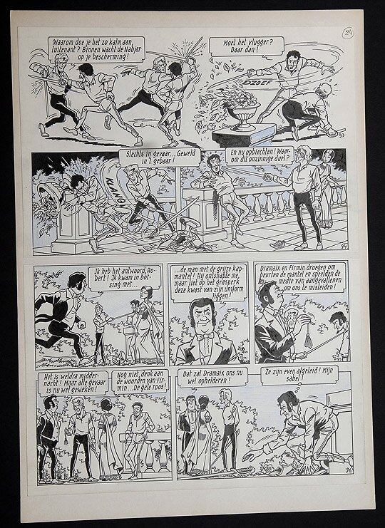 Willy Vandersteen, Robert en Bertrand 3 - De nabjar van Poenjab - Planche originale
