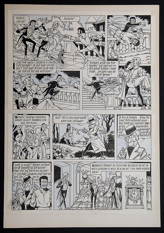 Willy Vandersteen, Robert en Bertrand 3 - De nabjar van Poenjab - Planche originale