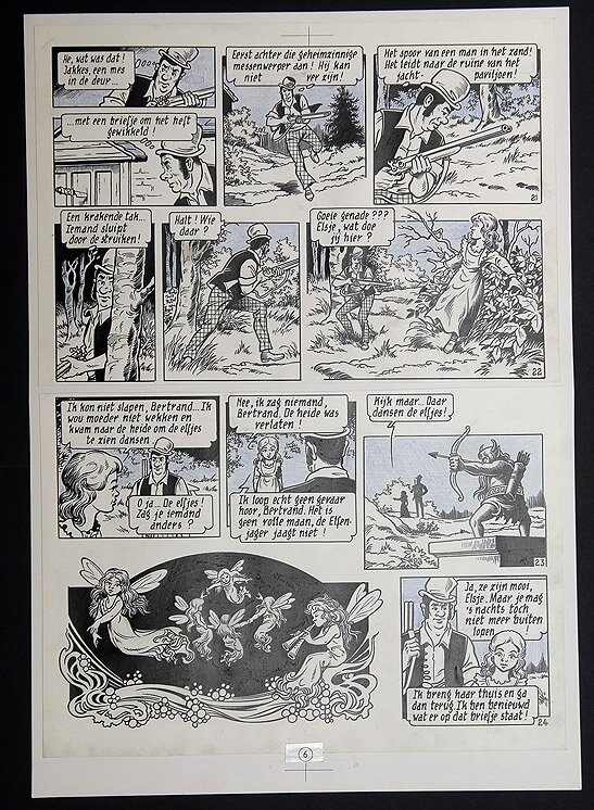 Willy Vandersteen, Robert en Bertrand 32 - de elfenjager - Planche originale