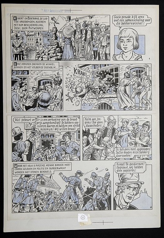 Willy Vandersteen, Robert en Bertrand 34 - Het wrekende vuur - Planche originale
