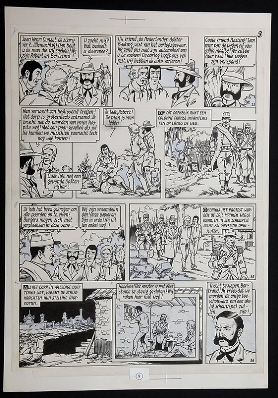 Willy Vandersteen, Robert en Bertrand 35 - De hel van Solferino - Planche originale