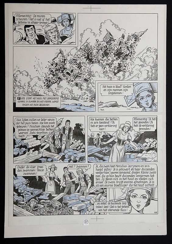 Willy Vandersteen, Robert en Bertrand 43 - Het stervende huis - Planche originale