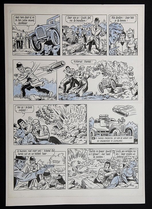 Willy Vandersteen, Robert en Bertrand 47 - De ijzeren helm - Planche originale