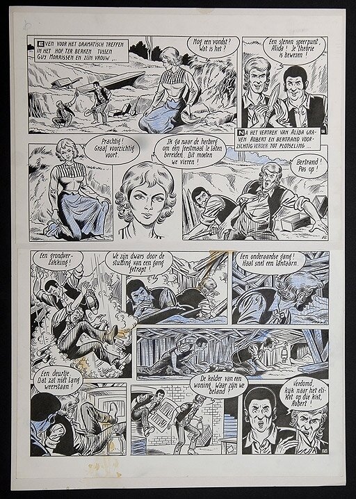 Willy Vandersteen, Robert en Bertrand 62 - Offers voor Drossera II - Planche originale