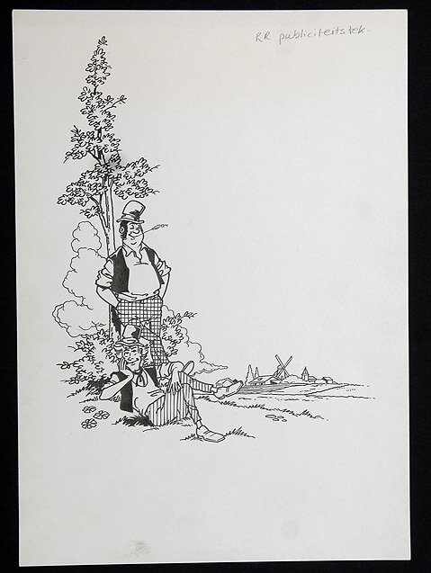 Willy Vandersteen, Robert en Bertrand  achterkaft - Original Cover