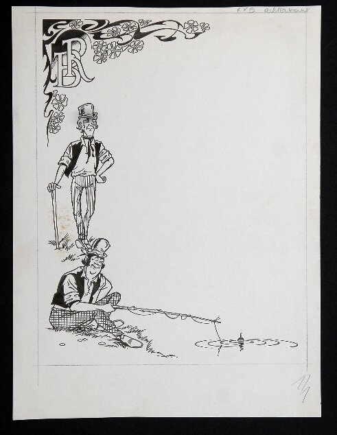 Willy Vandersteen, Robert en Bertrand achterkaft - Couverture originale