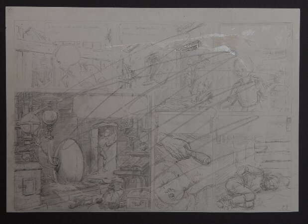 Willy Vandersteen, Schets Robert en Bertrand - Original Cover